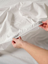 Sheet Set - 250 Thread Count Washed Organic Cotton Marion Vanilla - King White