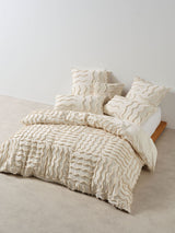 Quilt Cover Set - Metung Latte Linen House - King Natural