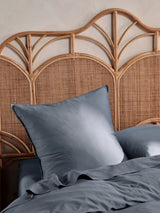 Quilt Cover Set - 400 Thread Count Bamboo Cotton Nara Bluestone - Single Blue
