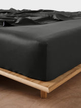 Fitted Sheet - 400 Thread Count Bamboo Cotton Nara Linen House - Queen Charcoal
