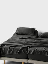 Sheet Set - 400 Thread Count Bamboo Cotton Nara - Split King Charcoal