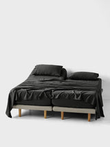Sheet Set - 400 Thread Count Bamboo Cotton Nara - Split King Charcoal