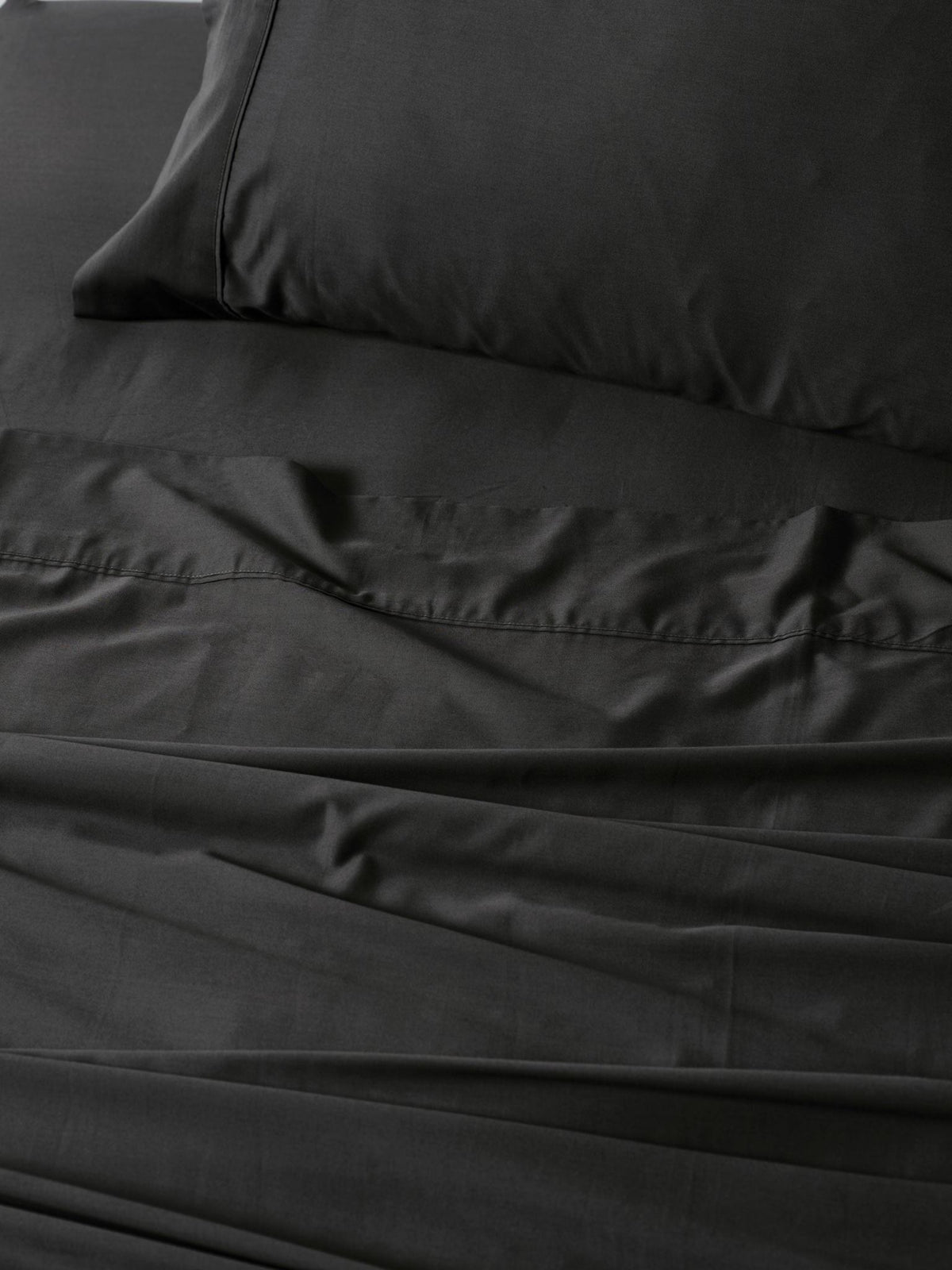 Sheet Set - 400 Thread Count Bamboo Cotton Nara Linen House - Double Charcoal