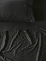 Sheet Set - 400 Thread Count Bamboo Cotton Nara Linen House - Queen Charcoal