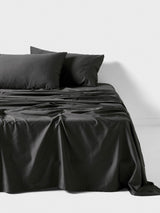 Sheet Set - 400 Thread Count Bamboo Cotton Nara Linen House - Queen Charcoal