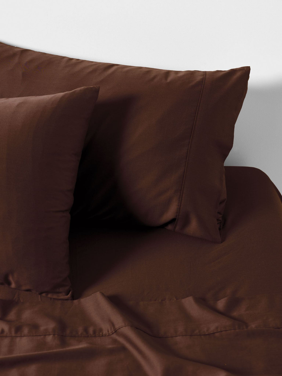 Pillowcase - 400 Thread Count Bamboo Cotton Nara Chocolate - King Brown