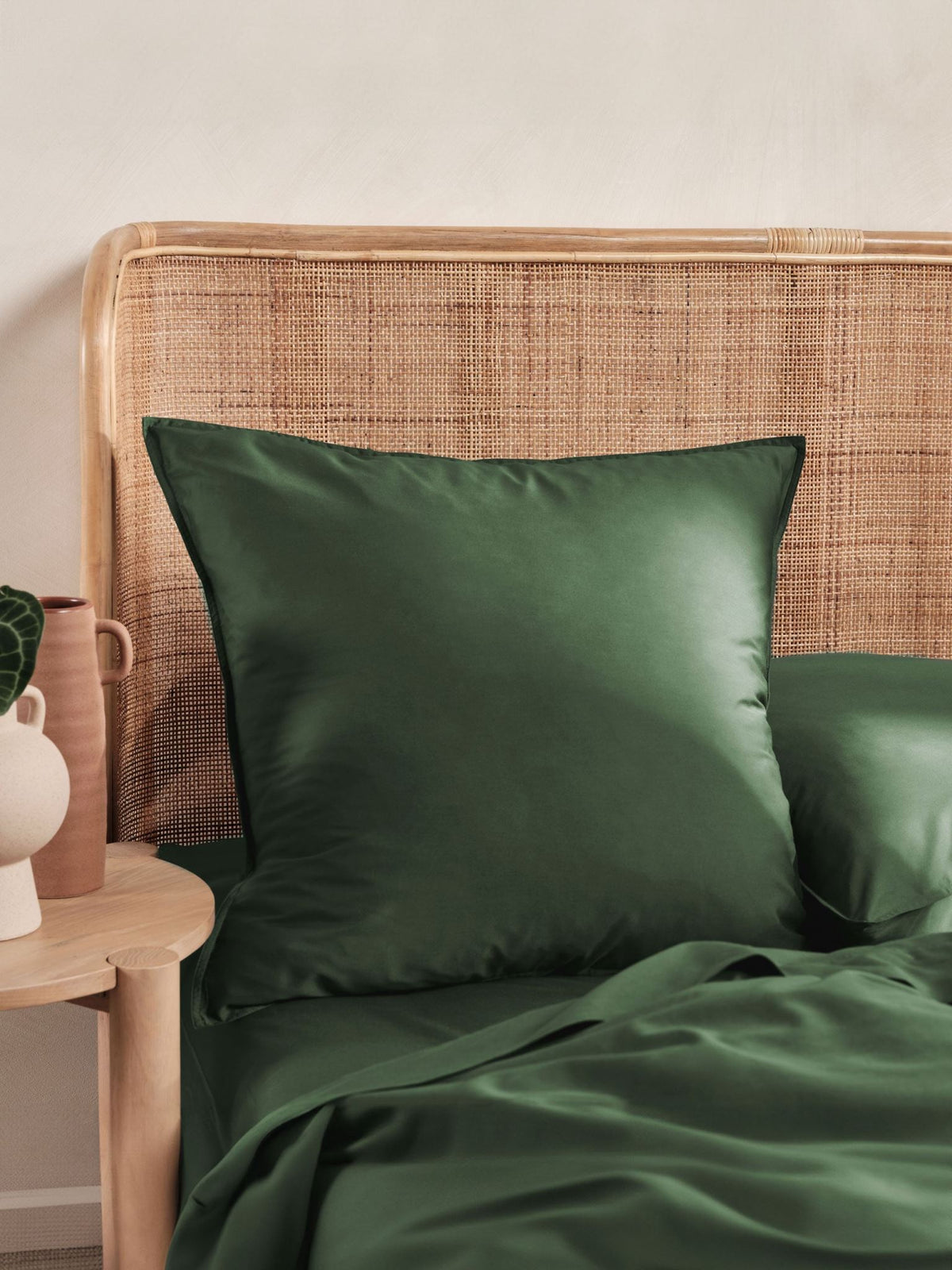 Quilt Cover Set - 400 Thread Count Bamboo Cotton Nara Forest - Double Green