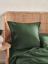 Quilt Cover Set - 400 Thread Count Bamboo Cotton Nara Forest - Super King Green