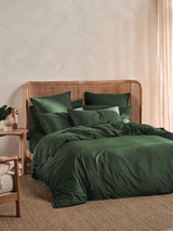European Pillowcase - 400TC Bamboo Cotton Nara Forest - 65cm x 65cm Green