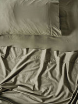 Sheet Set - 400 Thread Count Bamboo Cotton Nara Moss Linen House - Double Green