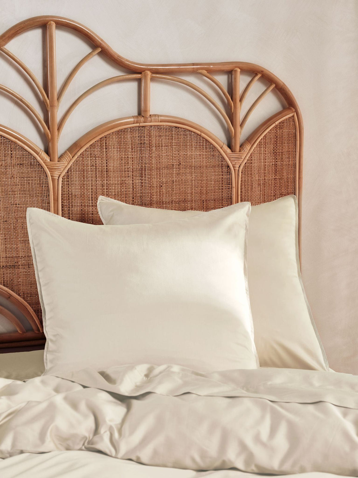 European Pillowcase - 400 Thread Count Bamboo Cotton Nara - 65cm x 65cm Natural