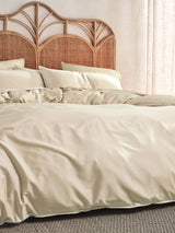 Quilt Cover Set - 400 Thread Count Bamboo Cotton Nara - Single Natural