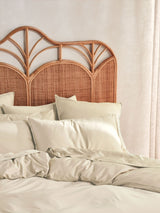 Quilt Cover Set - 400 Thread Count Bamboo Cotton Nara - Super King Natural