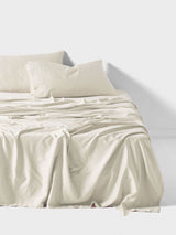 Sheet Set - 400 Thread Count Bamboo Cotton Nara Linen House - Double Natural