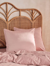 European Pillowcase - 400TC Bamboo Cotton Nara Rose - 65cm x 65cm Pink