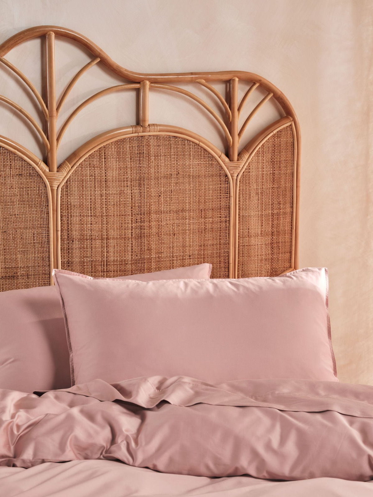 Quilt Cover Set - 400 Thread Count Bamboo Cotton Nara Rose - King Pink