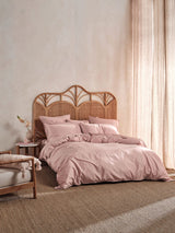 Quilt Cover Set - 400 Thread Count Bamboo Cotton Nara Rose - Super King Pink