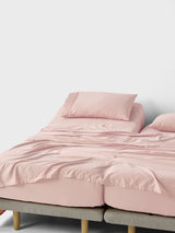 Sheet Set - 400 Thread Count Bamboo Cotton Nara Rose - Split King Pink