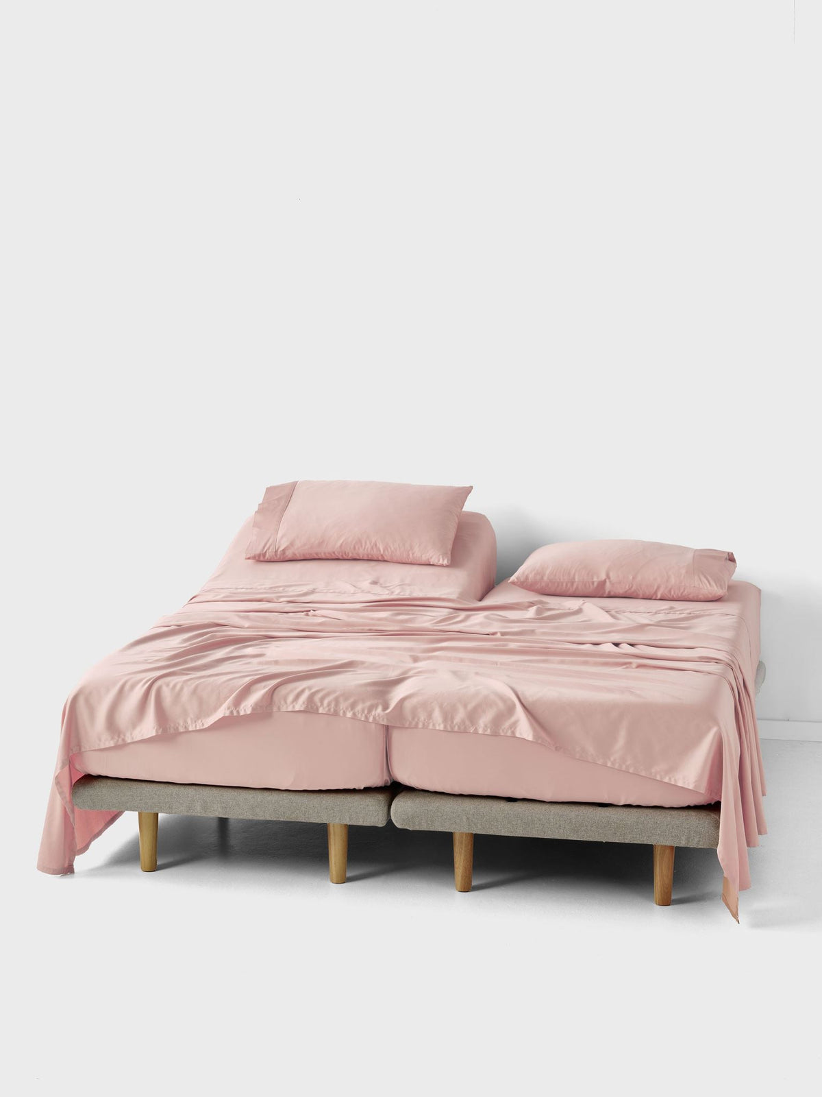 Sheet Set - 400 Thread Count Bamboo Cotton Nara Rose - Split King Pink