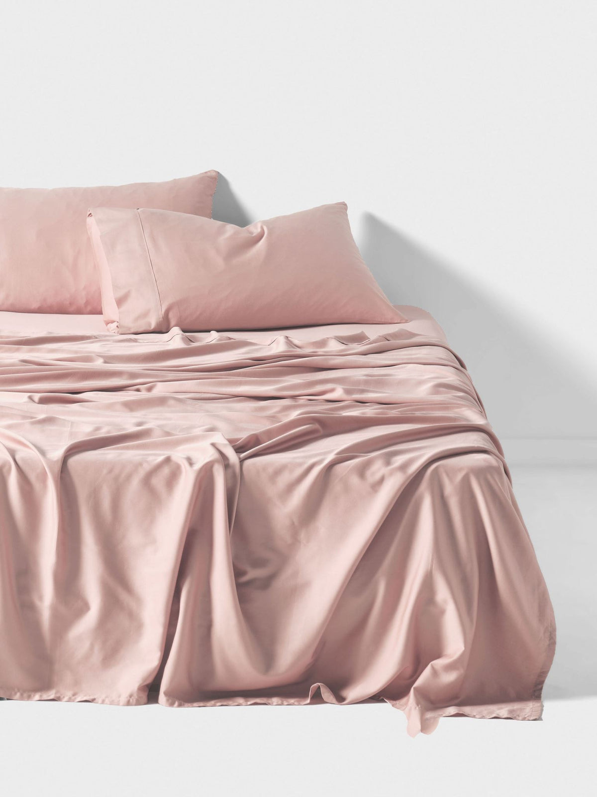 Sheet Set - 400 Thread Count Bamboo Cotton Nara Rose Linen House - King Pink