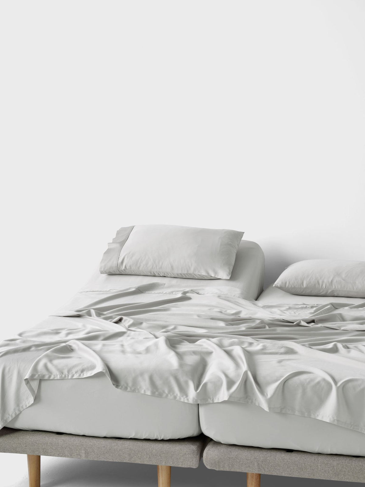 Sheet Set - 400 Thread Count Bamboo Cotton Nara Linen House - Split King Silver