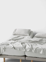 Sheet Set - 400 Thread Count Bamboo Cotton Nara Linen House - Split King Silver