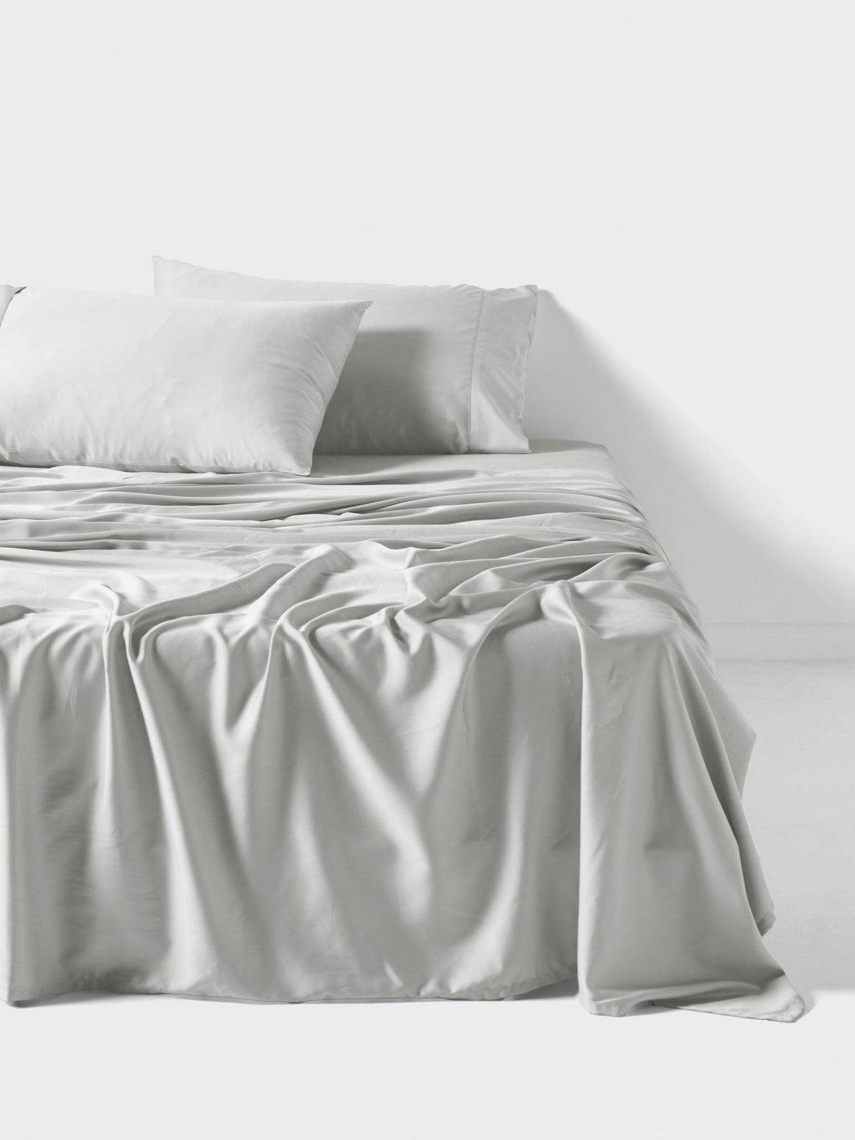 Sheet Set - 400 Thread Count Bamboo Cotton Nara Linen House - Super King Silver