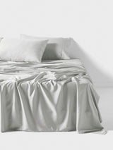 Sheet Set - 400 Thread Count Bamboo Cotton Nara Linen House - Super King Silver
