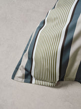 Quilt Cover Set - Nara Stripe Bluestone Linen House - Queen Blue