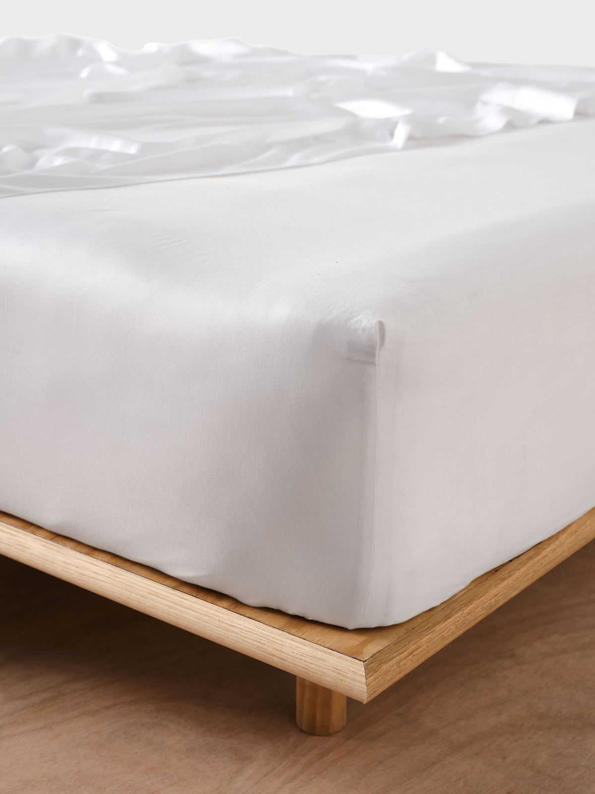 Fitted Sheet - 400 Thread Count Bamboo Cotton Nara Linen House - King White