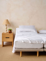 Sheet Set - 400 Thread Count Bamboo Cotton Nara Linen House - Split King White