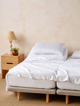 Sheet Set - 400 Thread Count Bamboo Cotton Nara Linen House - Split King White