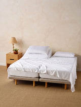 Sheet Set - 400 Thread Count Bamboo Cotton Nara Linen House - Split King White