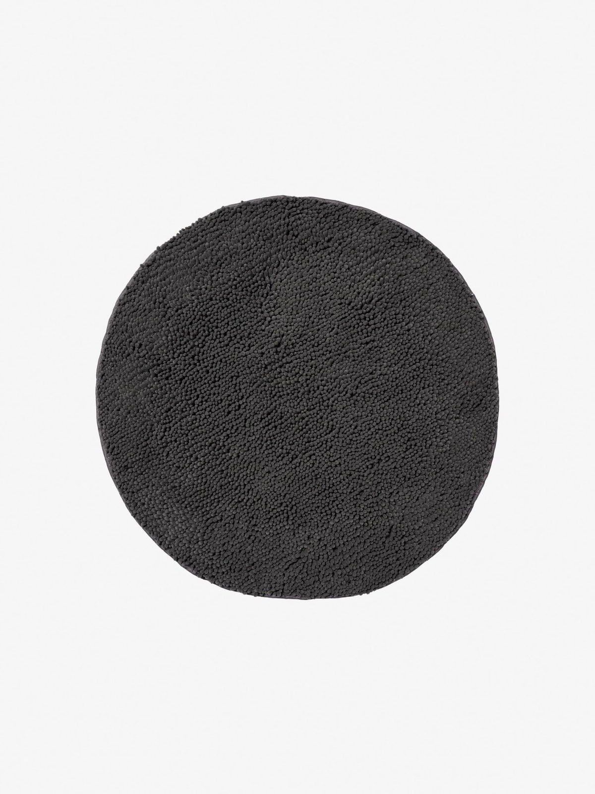 Bath Mat - Reed Toggle Charcoal Circular Linen House - 90cm Round