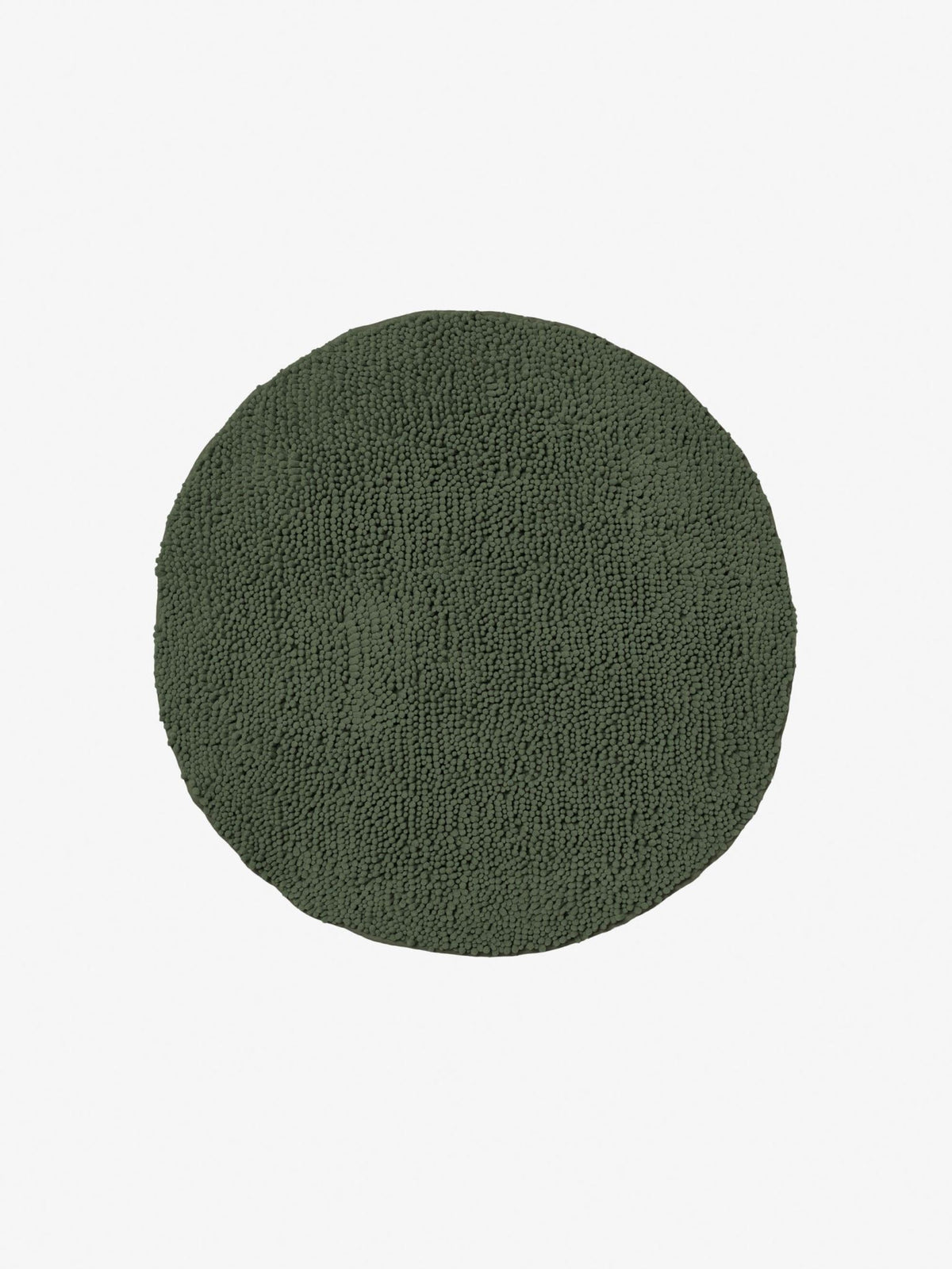 Bath Mat - Reed Toggle Evergreen Circular Linen House - 90cm Round Green