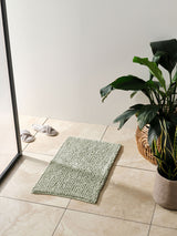 Bath Mat - Reed Toggle Sage Linen House - 50cm x 80cm Green