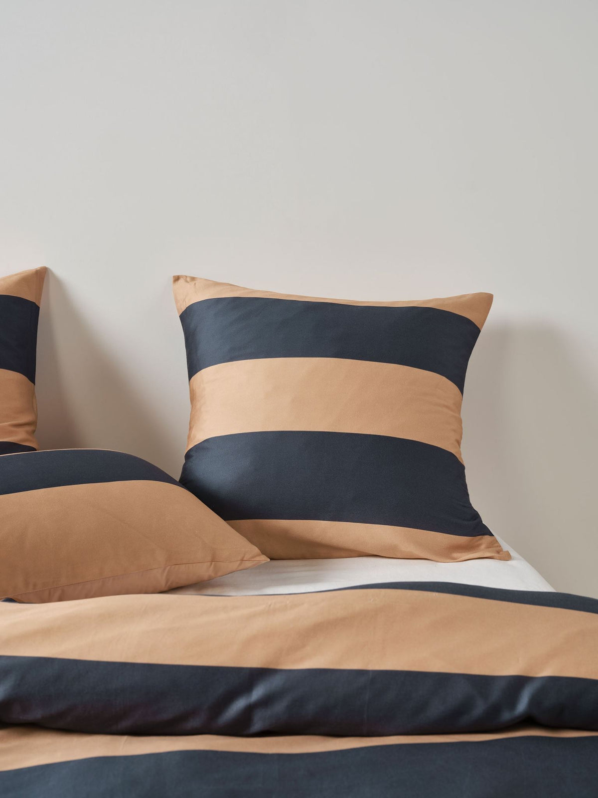 European Pillowcase - Rugby Stripe Bluestone Linen House - Blue