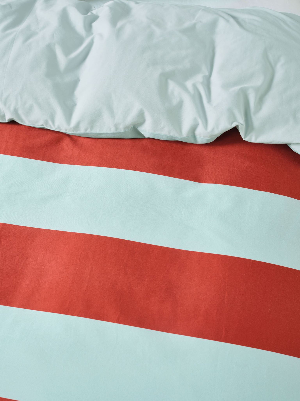 Quilt Cover Set - Rugby Stripe Chilli Linen House - Queen Brown