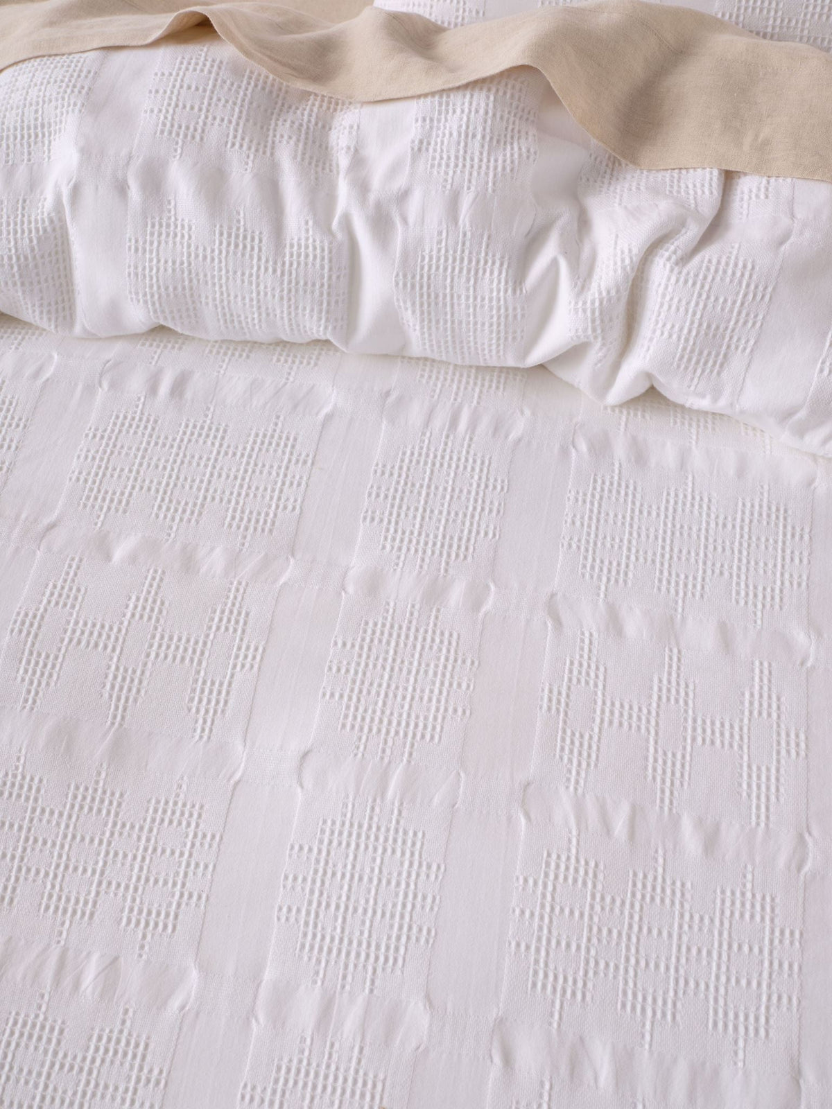 Quilt Cover Set - Seren Linen House - Super King White