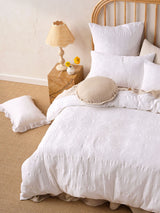 Quilt Cover Set - Seren Linen House - Super King White