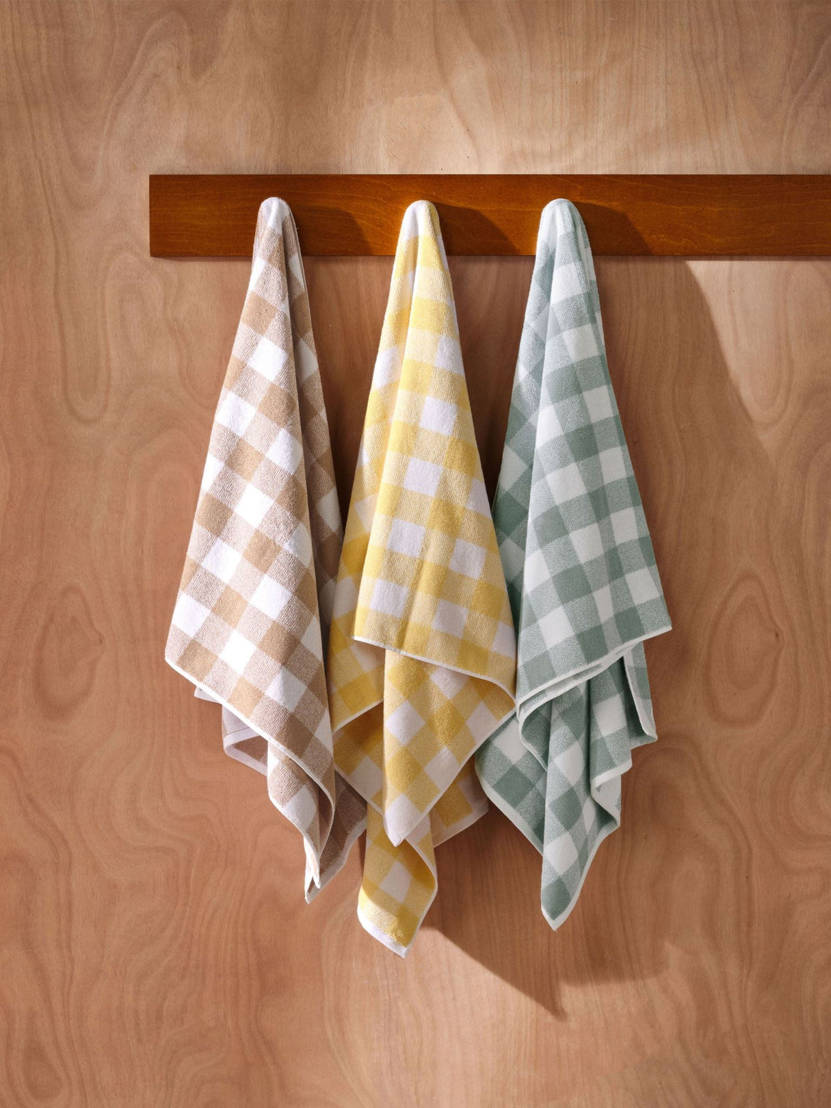Face Washer - Flinders Check Honey Linen House - 33cm x 33cm Yellow
