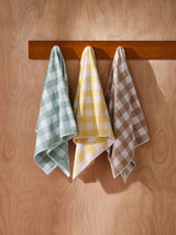 Hand Towel - Flinders Check Honey Linen House - 41cm x 66cm Yellow