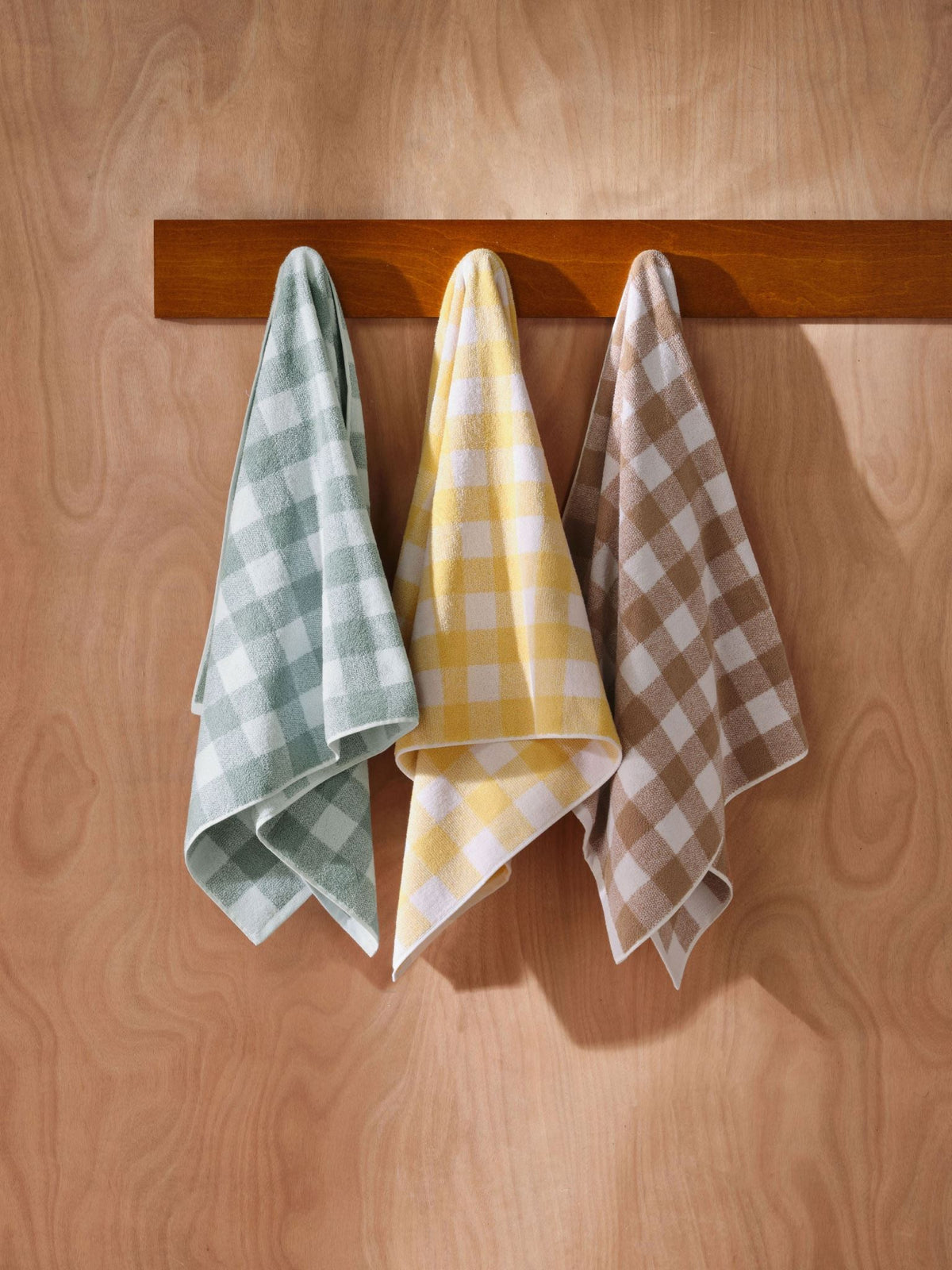 Bath Sheet - Flinders Check Saltwater Linen House - 80cm x 174cm Green