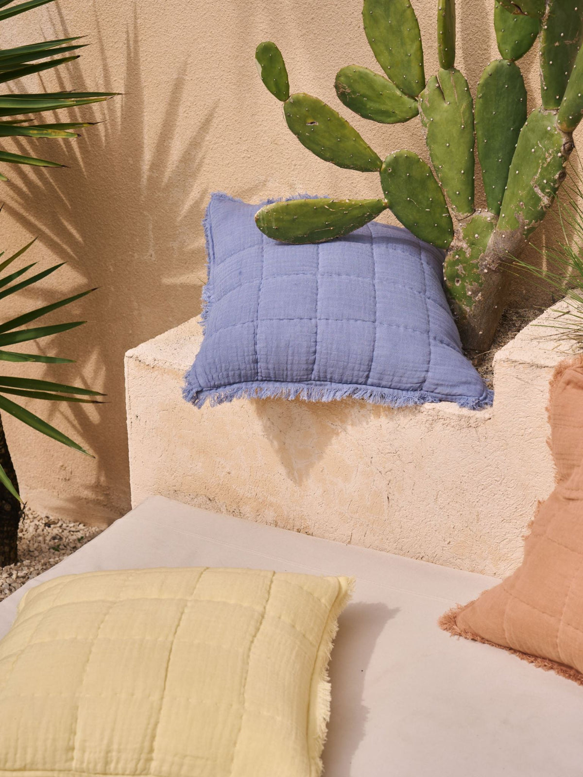 Cushion - Bellbrae Butter 48 x 48cm Linen House - 48cm x 48cm Yellow