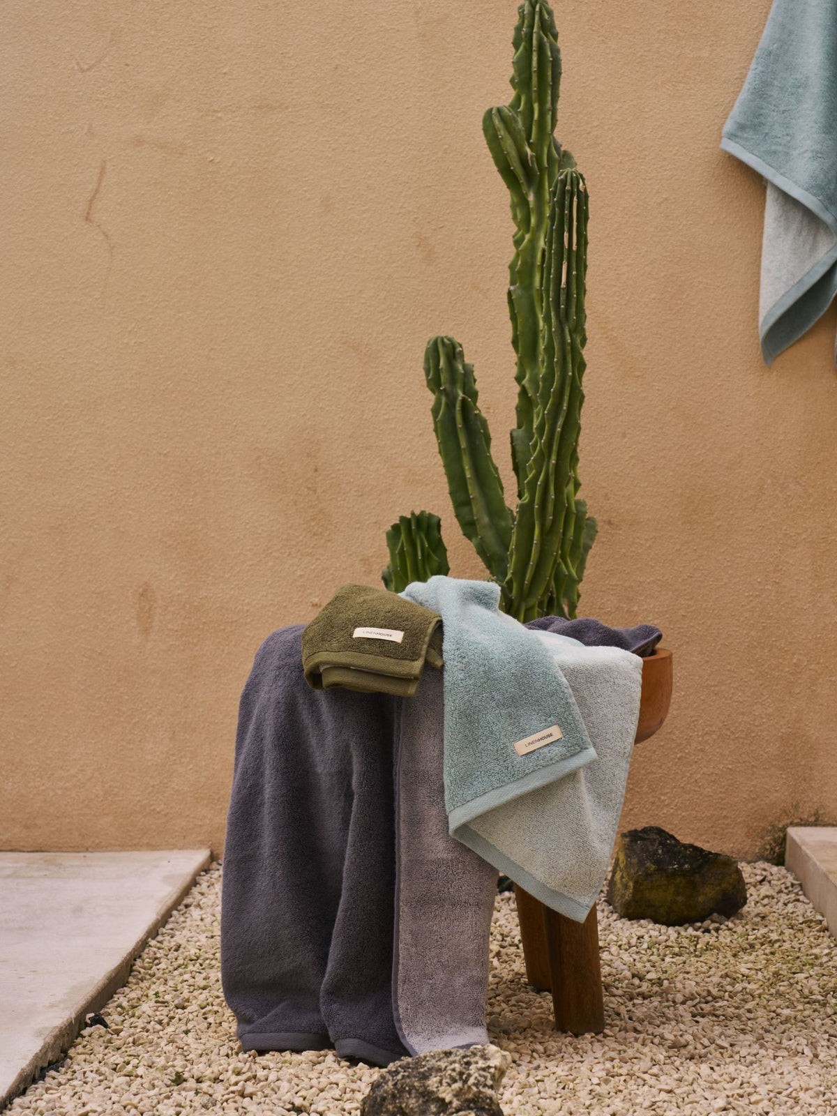Bath Towel - Otway Olive Linen House - 69cm x 139cm Green