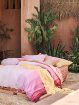 Quilt Cover Set - Sunrise Stripe Bubblegum Linen House - Double Pink