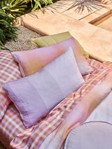 Quilt Cover Set - Sunrise Stripe Bubblegum Linen House - Queen Pink