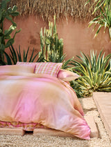 Quilt Cover Set - Sunrise Check Bubblegum Linen House - Double Pink