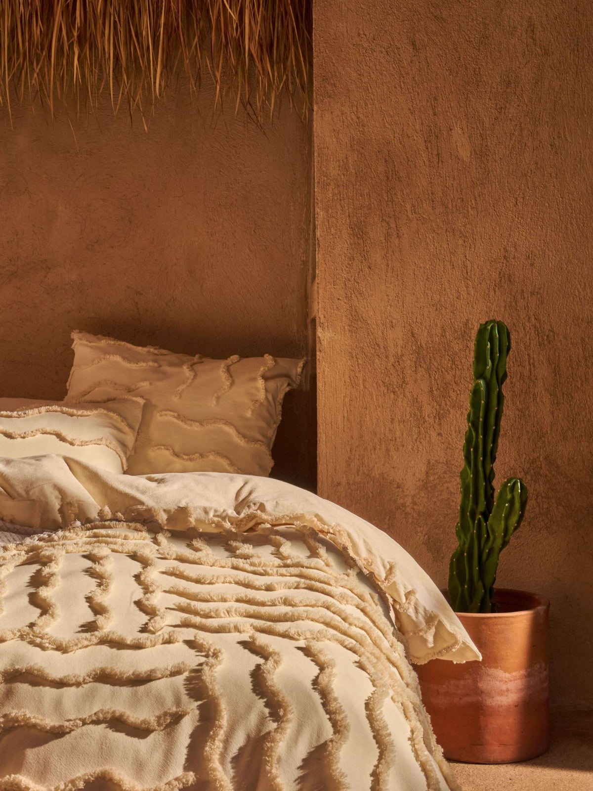 European Pillowcase - Metung Latte Linen House - 65cm x 65cm Natural