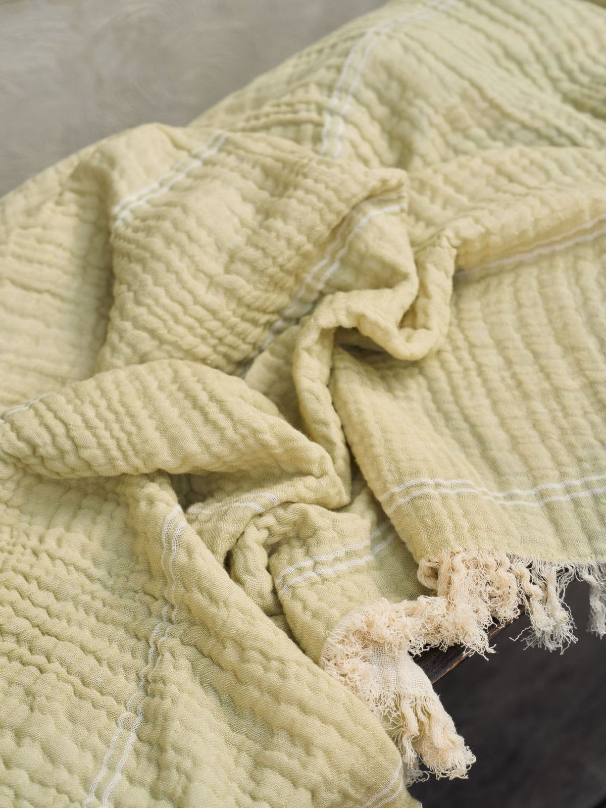 Throw Torquay Pistachio Linen House - 150cm x 200cm Green
